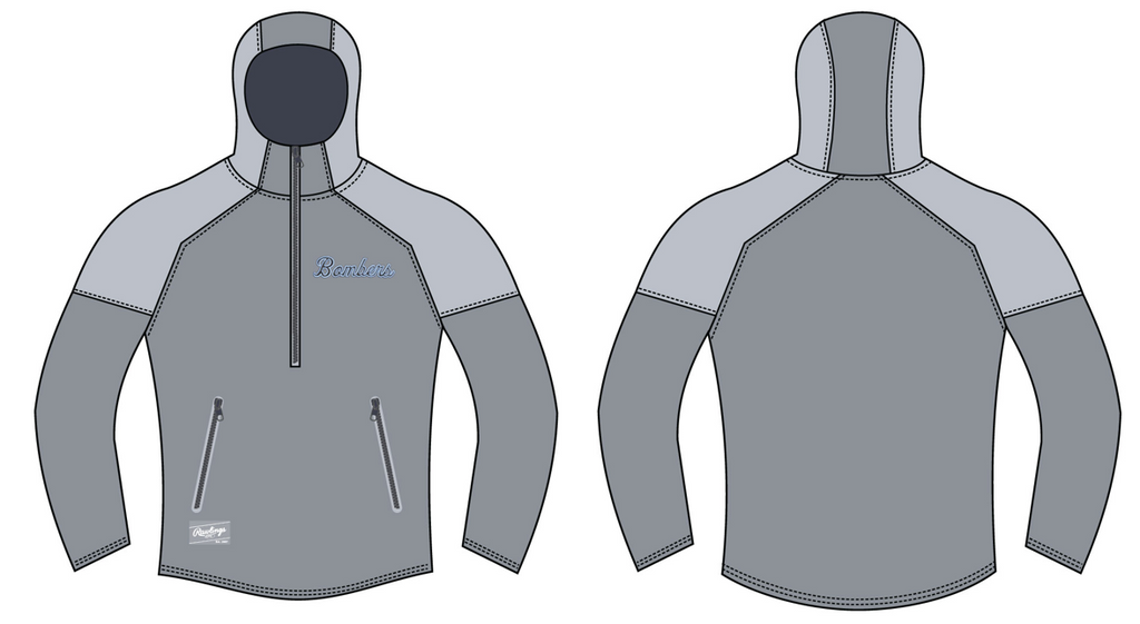 Long Sleeve Hooded Jacket - Bombers Script Logo