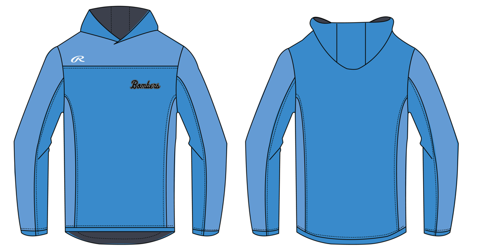 Lightweight Athletic Hoodie - Bombers Script Logo