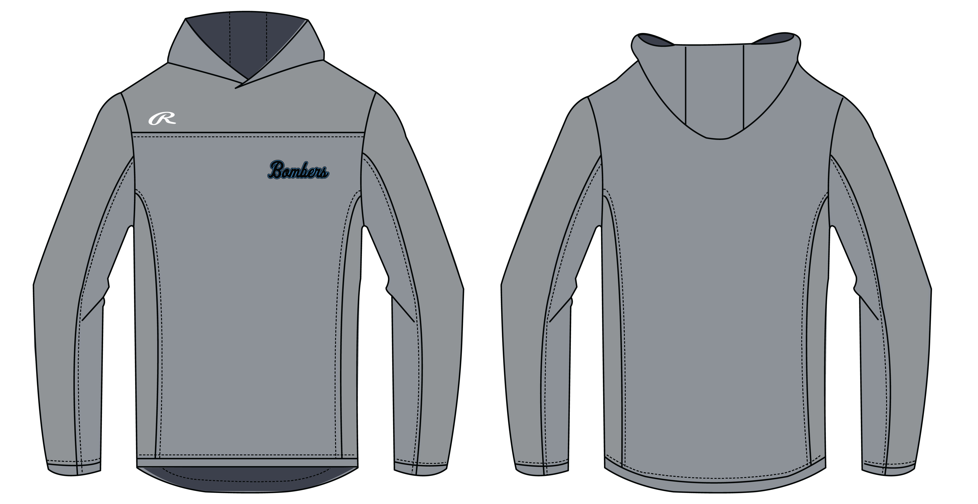 Lightweight Athletic Hoodie - Bombers Script Logo