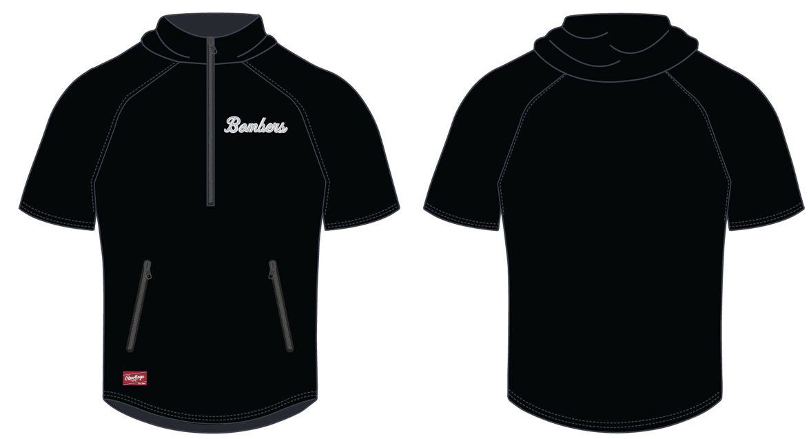 Short Sleeve Hooded Jacket - Bombers Script Logo