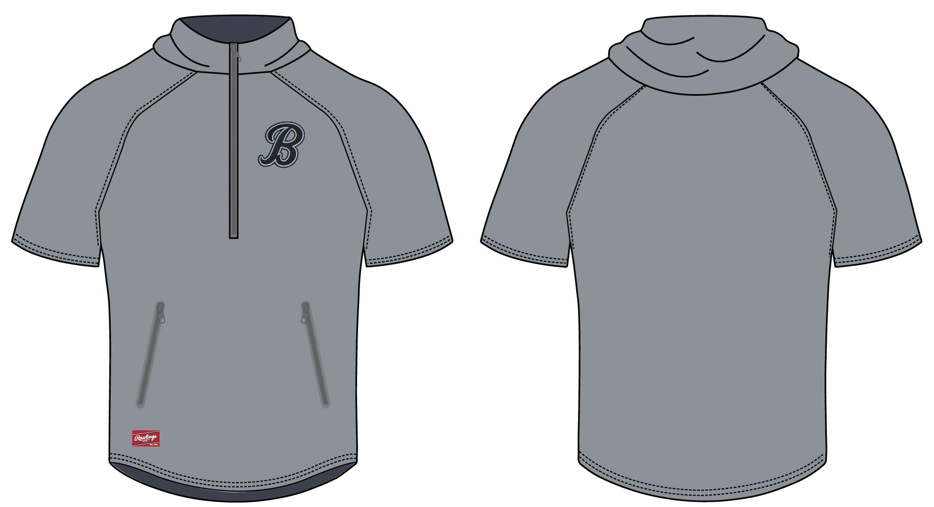 Short Sleeve Hooded Jacket - Bombers B Logo