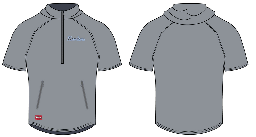 Short Sleeve Hooded Jacket - Bombers Script Logo