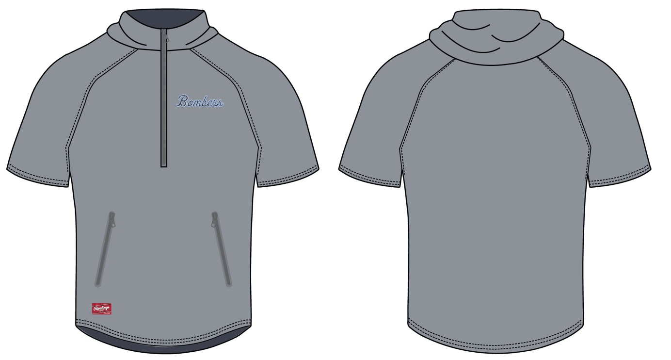 Short Sleeve Hooded Jacket - Bombers Script Logo