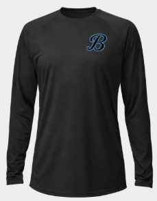 Womens Long Sleeve Performance Shirt - B Logo