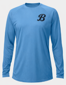 Womens Long Sleeve Performance Shirt - B Logo